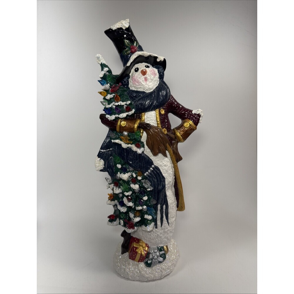 Ceramic Light Up Pencil Snowman Hand Painted Mini Bulbs